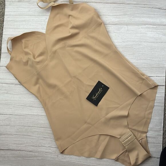 Frederick’s Of Hollywood Shaping Teddy Bodysuit Plus Size 3X/4X Nude NWT - Picture 6 of 7